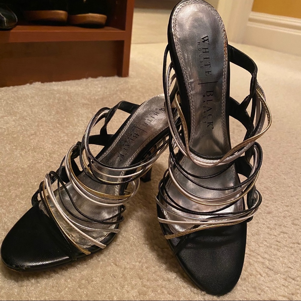 White House Black Market Strappy Heeled Sandals
